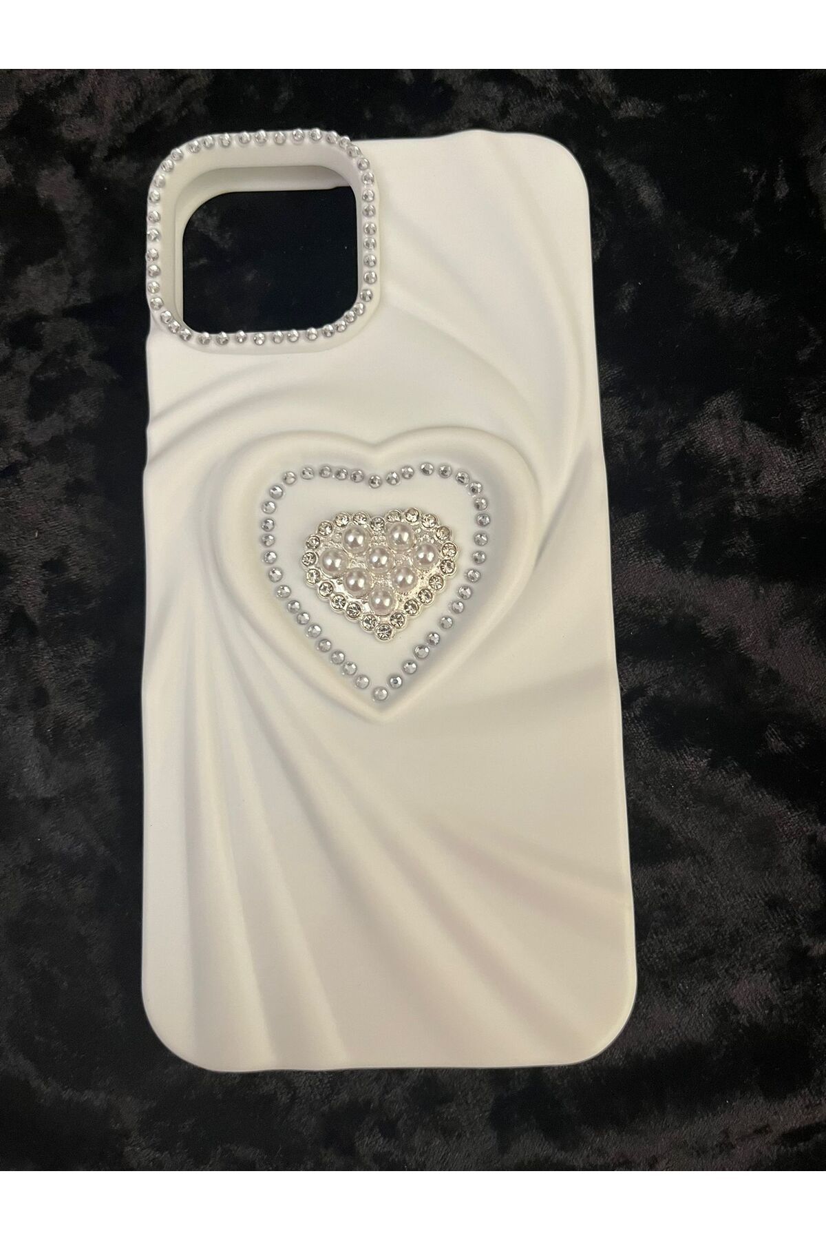 Fashion Jewellery Iphone 15Kalp Desenli Kabar...