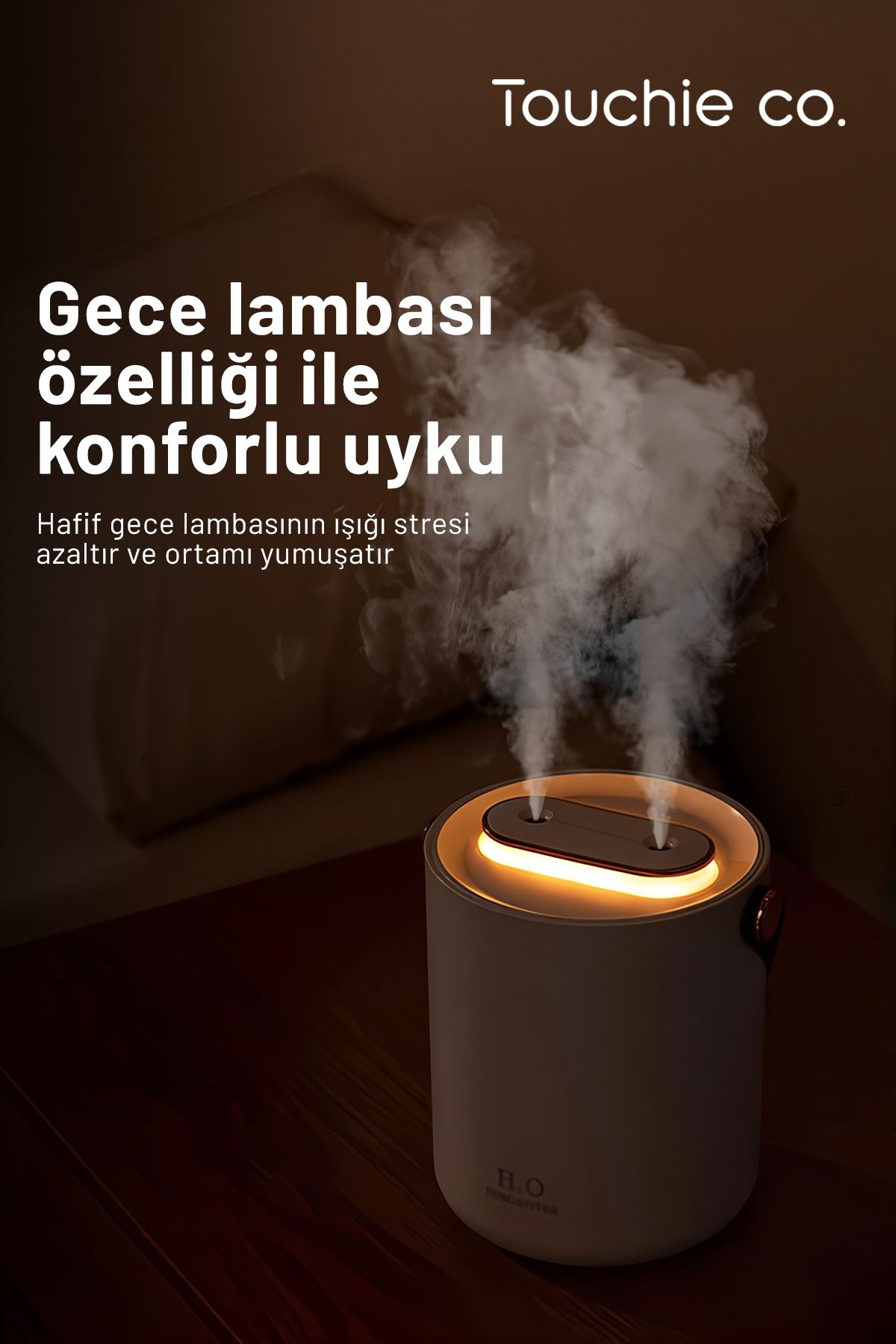 Hava Nemlendirici 1200 ml Ultrasonik Buhar Makinesi | Aroma Difüzörü Aroma Terapi TOC 1006