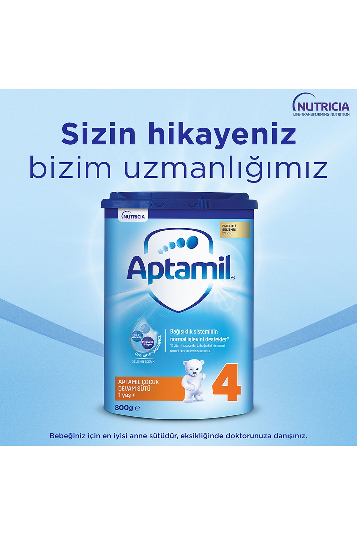 4 Çocuk Devam Sütü 1 Yaş Akıllı Kutu 800 G X 2 Adet