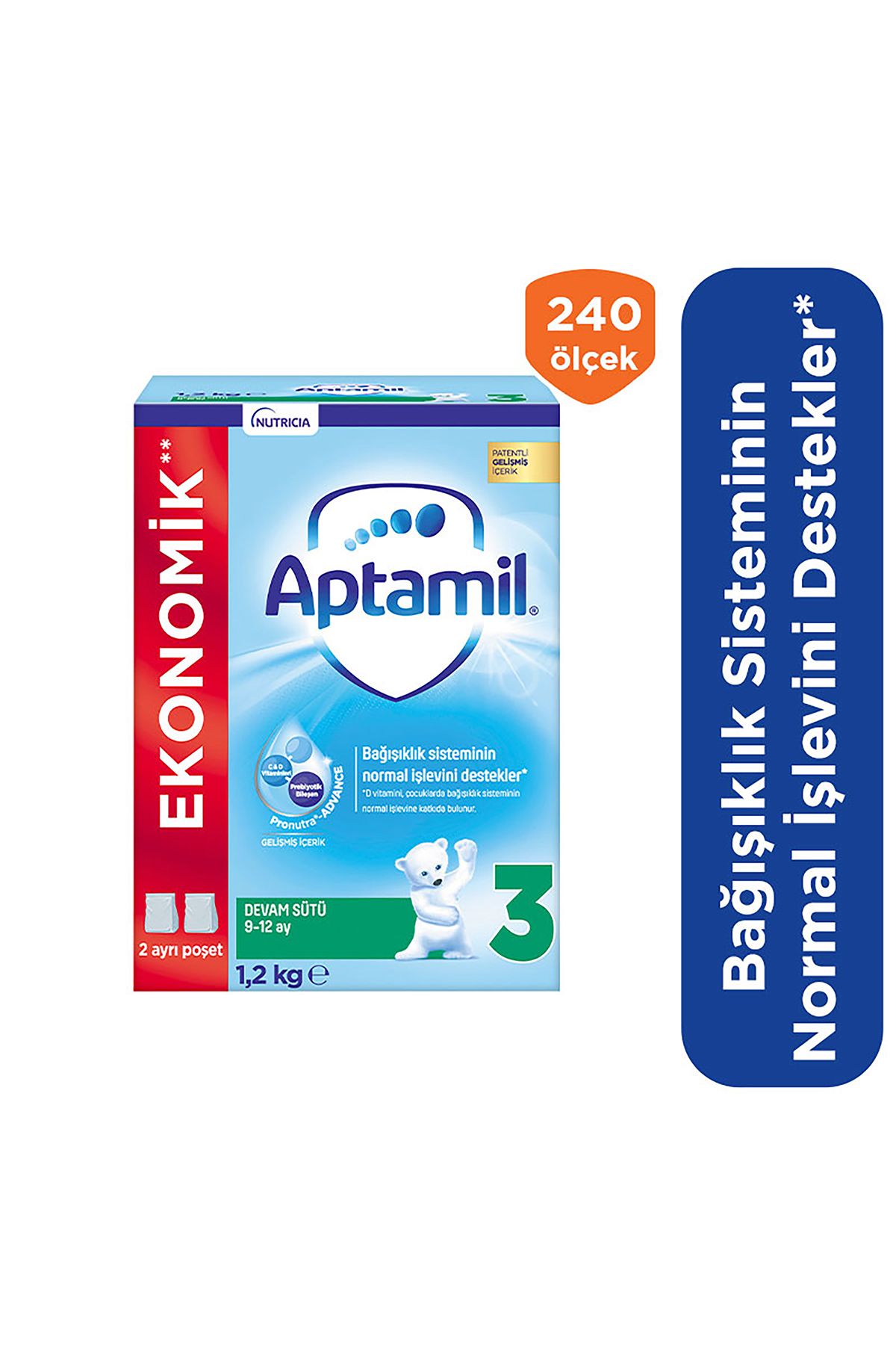 Aptamil3 Devam Sütü 1200 G9-12 Ay