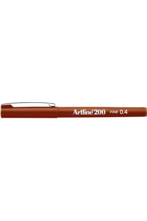 200 Fineliner 0.4mm Keçe Uçlu Kalem Kahverengi Image 0