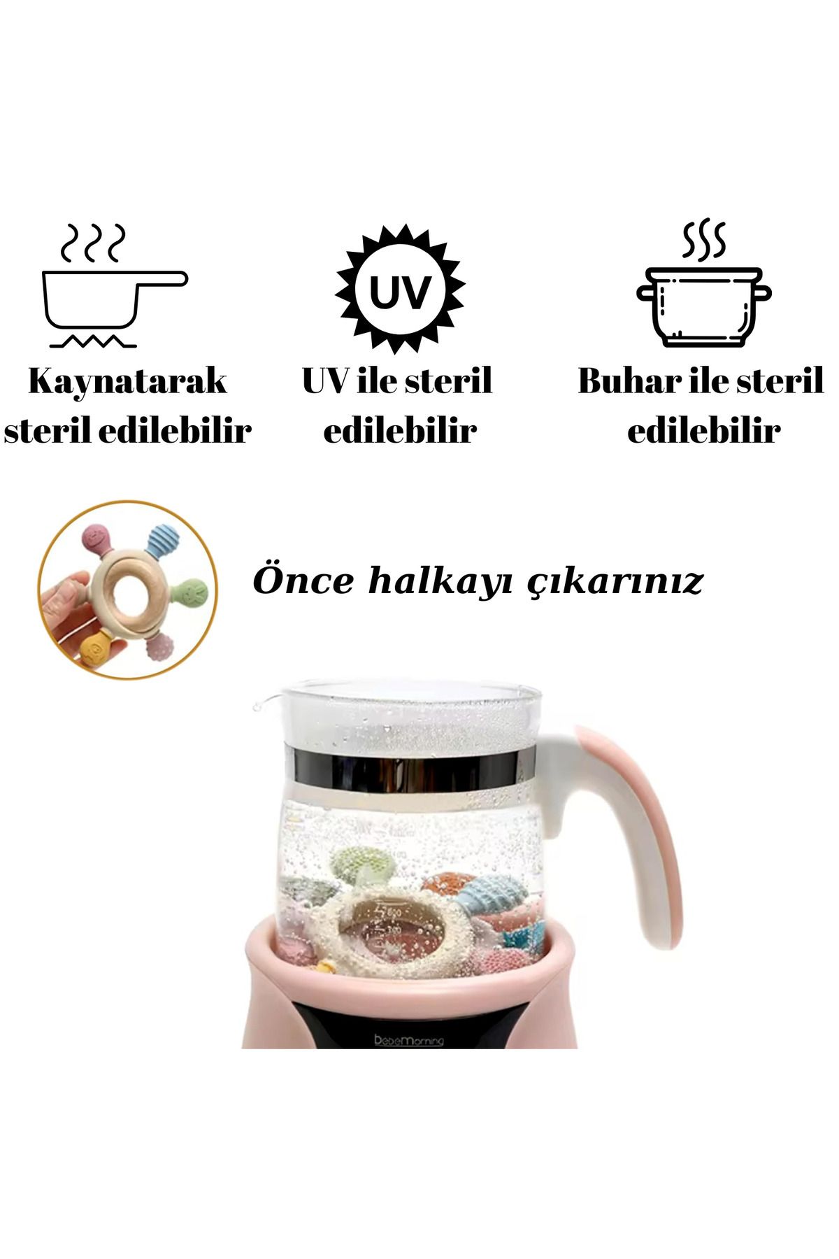 Silikon Bebek Diş Kaşıyıcı Hafif ve Rahat Kavranır