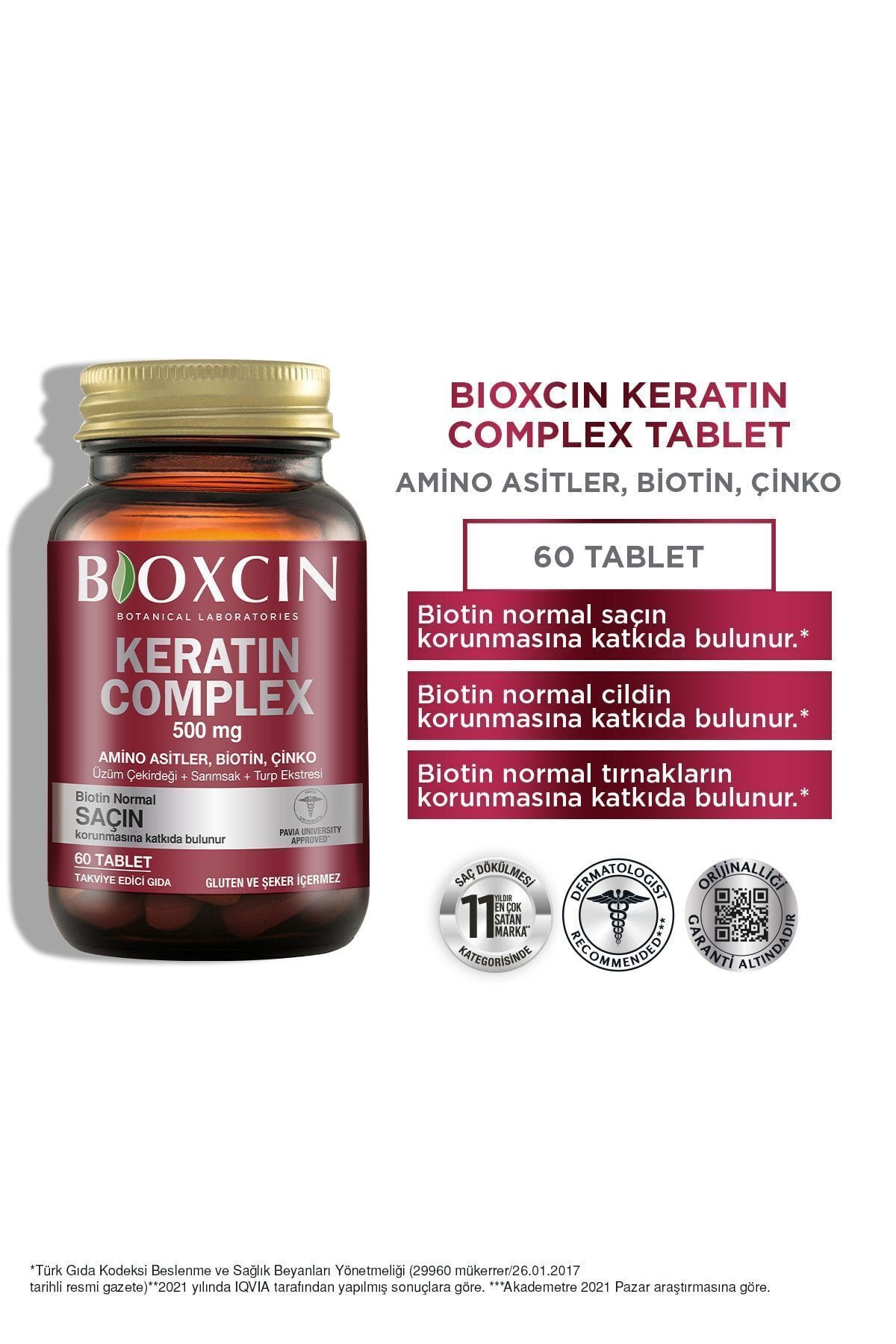 Keratin Complex 500 Mg 60 Tablet