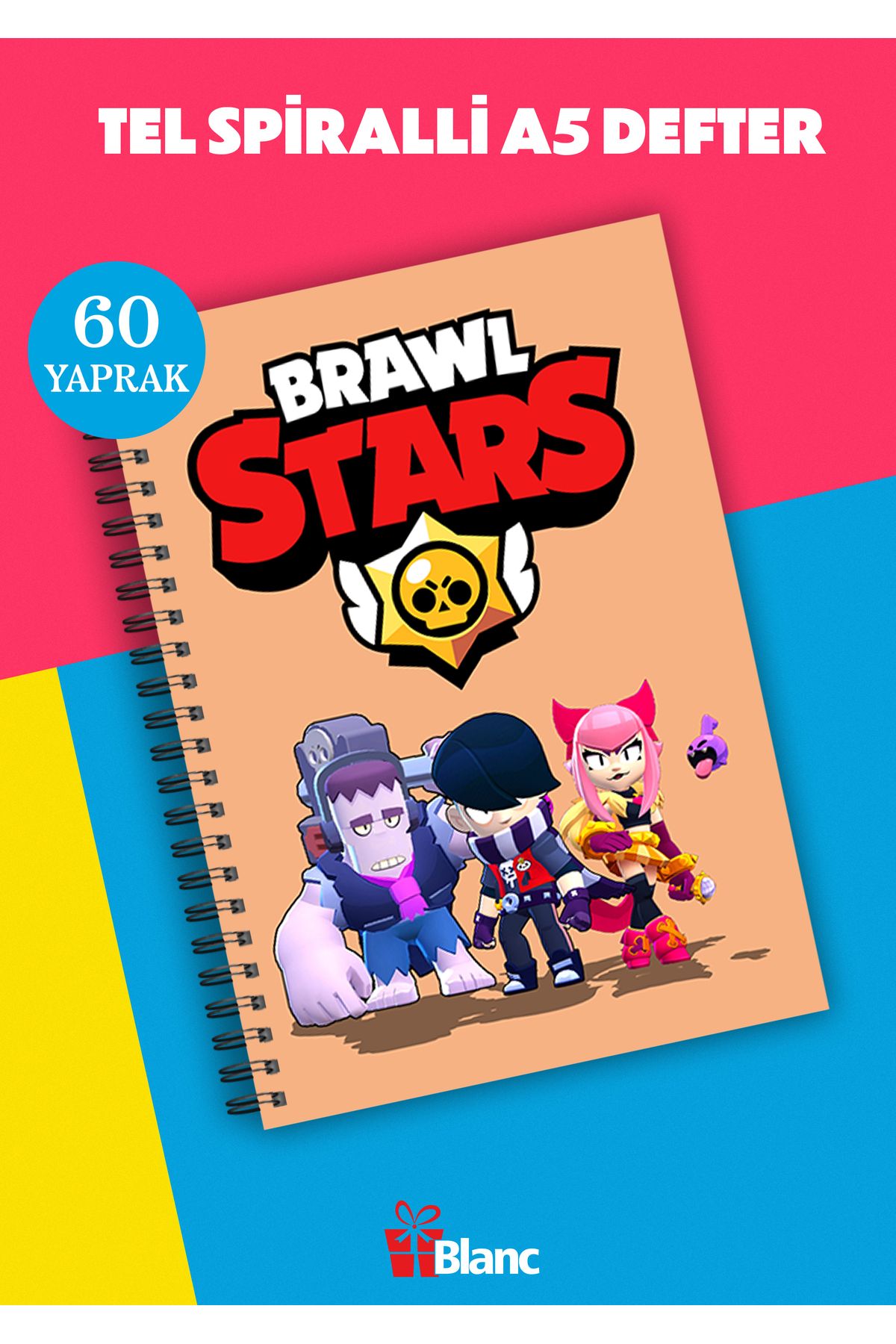 Blanc hediyelik A5 BrawlStars Desenli Çizgisi...