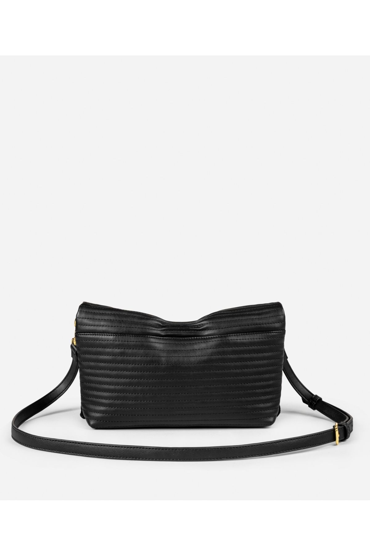 Deri görünümlü dikişli clutch