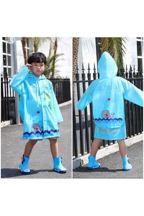 Hayvan Figürlü Kapüşonlu Çocuk Yağmurluk - Çocuk Yağmurluğu - Unisex Yağmurluk Image 0