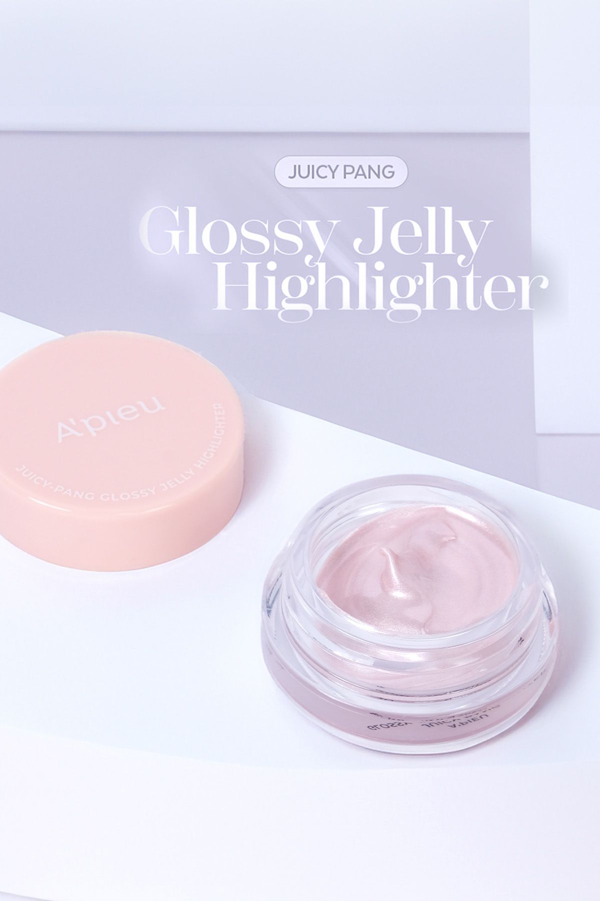 Islak & Doğal Görünümlü Jel Aydınlatıcı A'pıeu Juicy Pang Glossy Jelly Highlighter ( #2 Pink Shell )