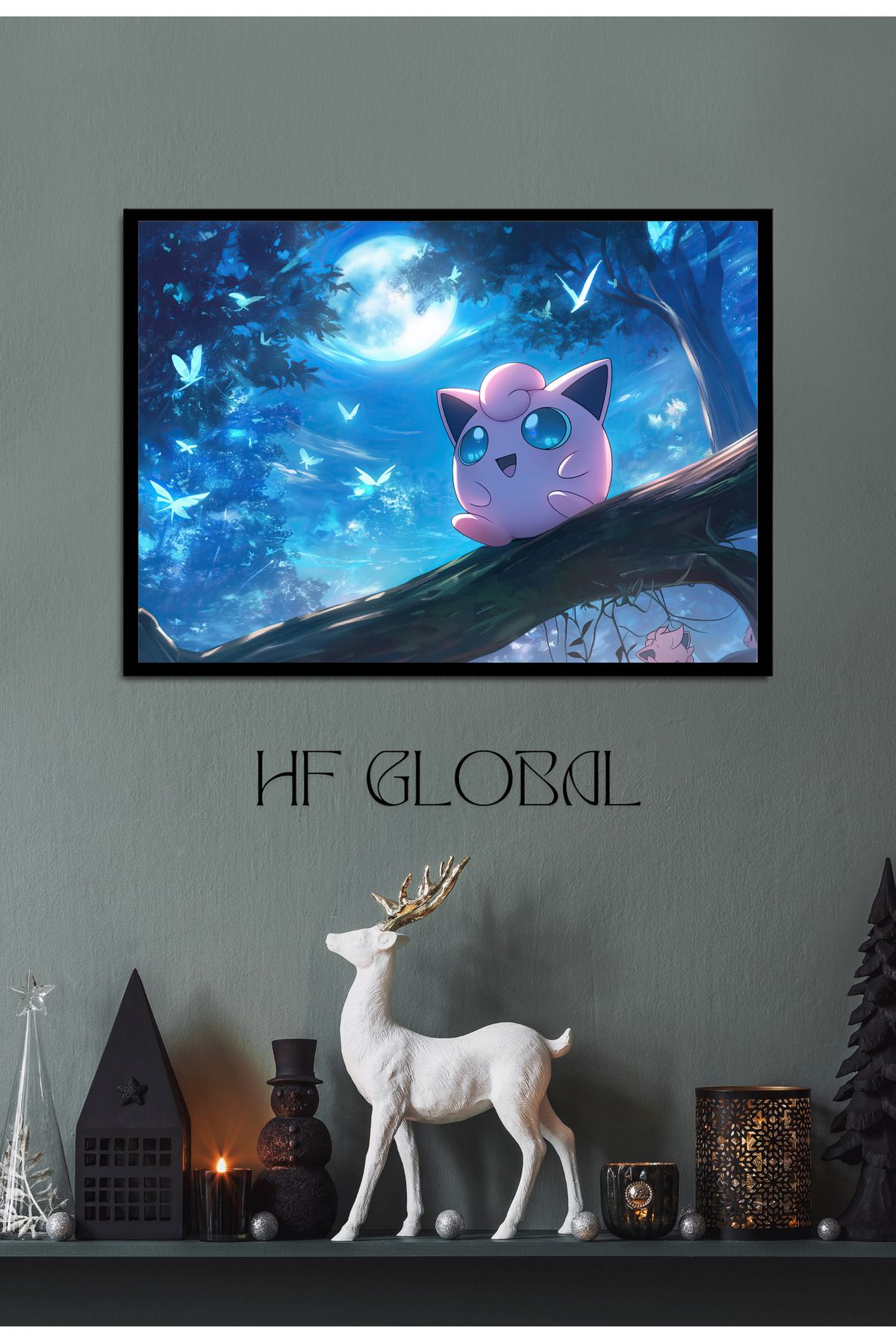 Sticksy Jigglypuff PokemonNight Forest Poster...