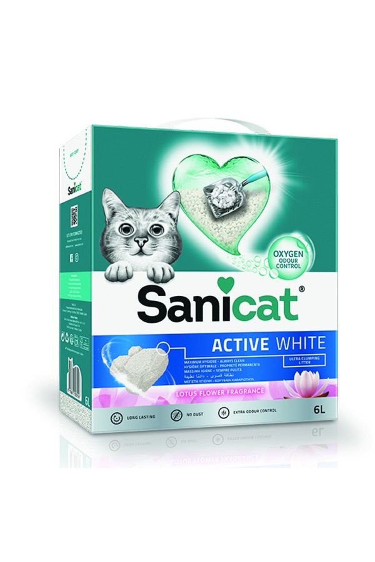 Active White Lotus Çiçeği Kokulu Doğal Kedi Kumu 6 Lt - Petshopundan