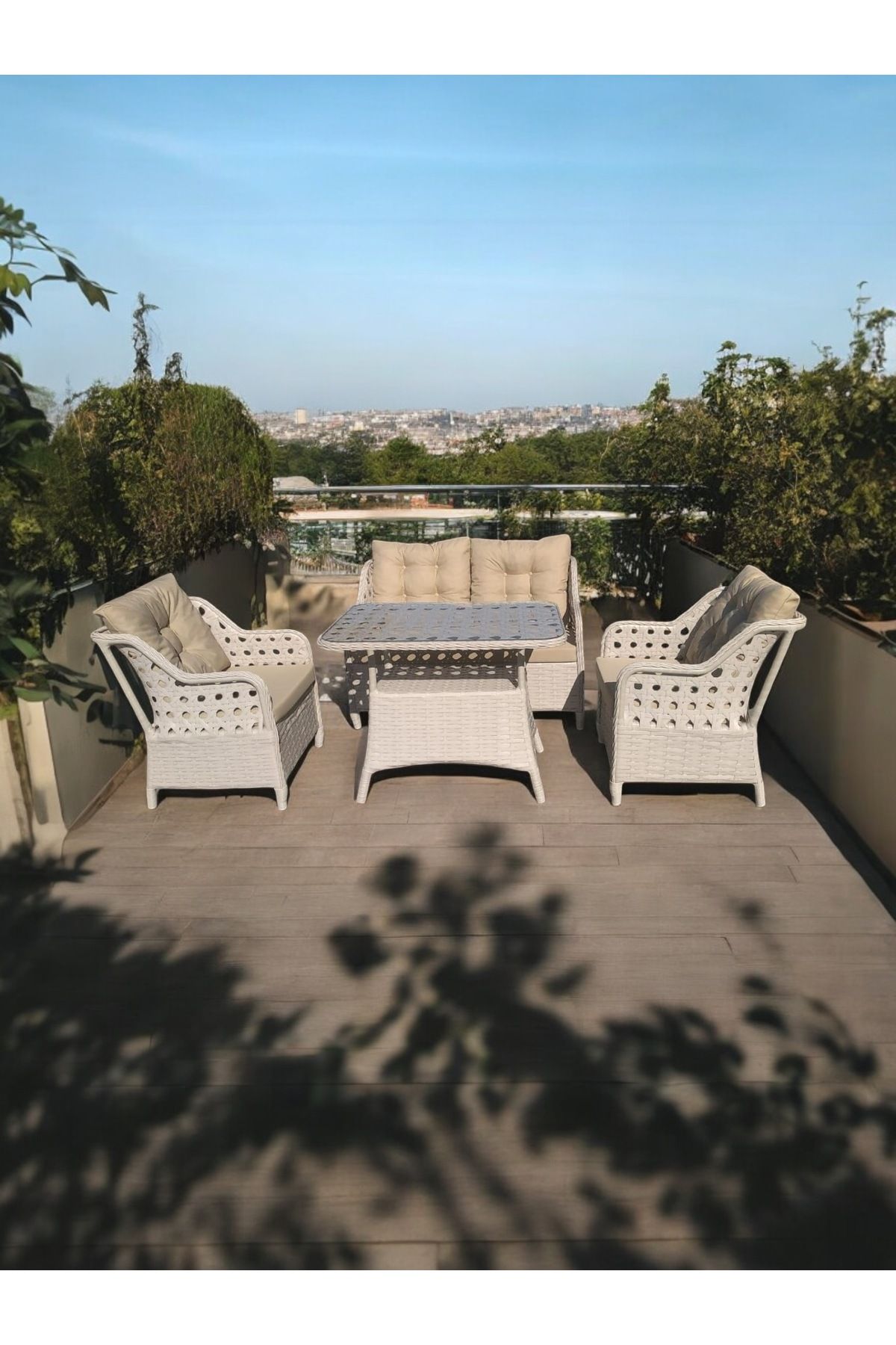 Sun PatioSasha PremiumRattan Balkon Takımı