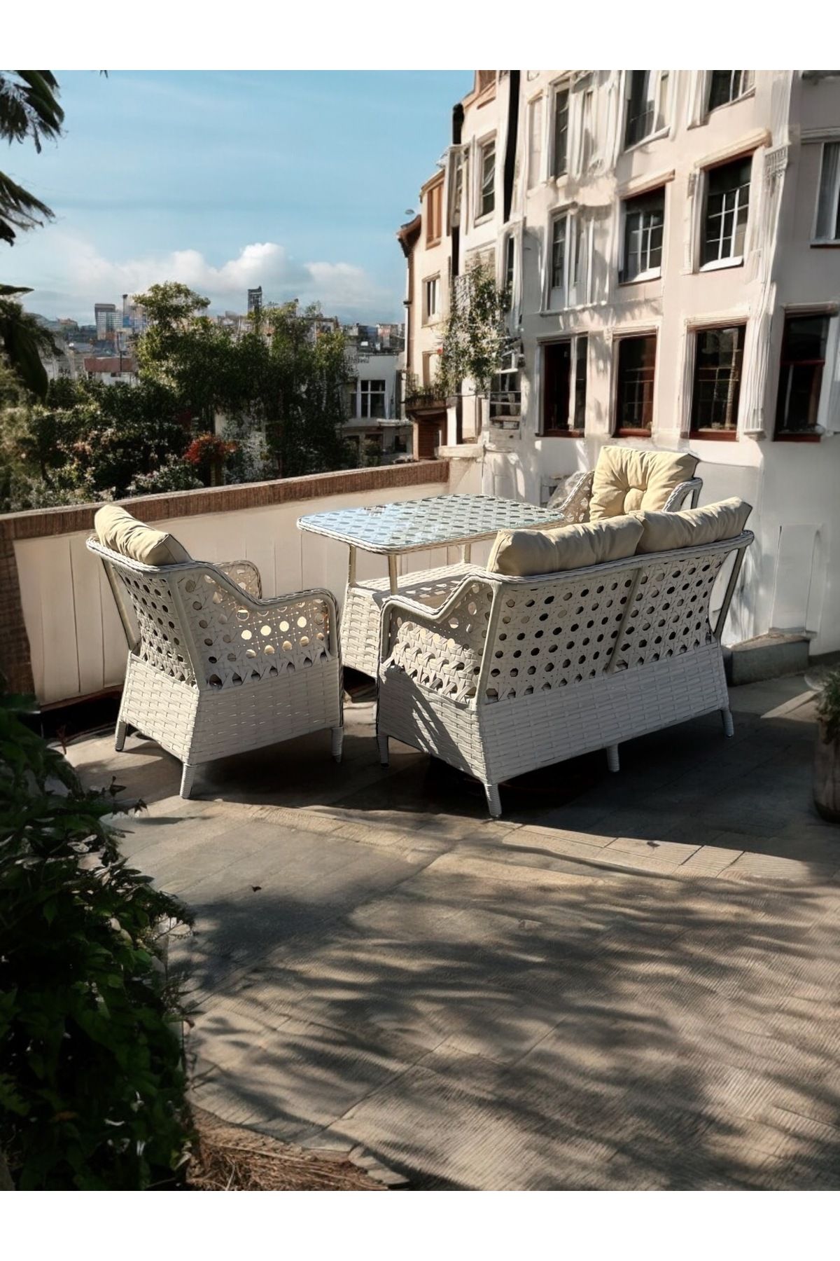 Sasha Premium Rattan Balkon Takımı