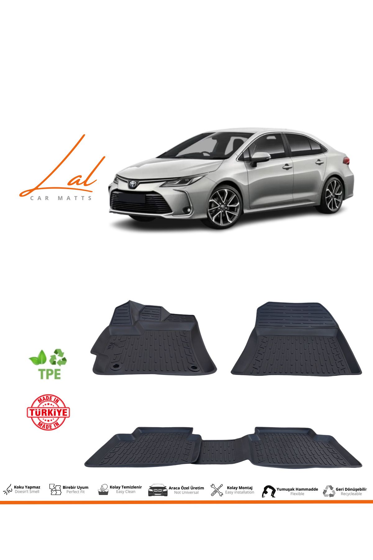 Lal Toyota Corolla 2019Sonrası 3d Havuzlu Pas...