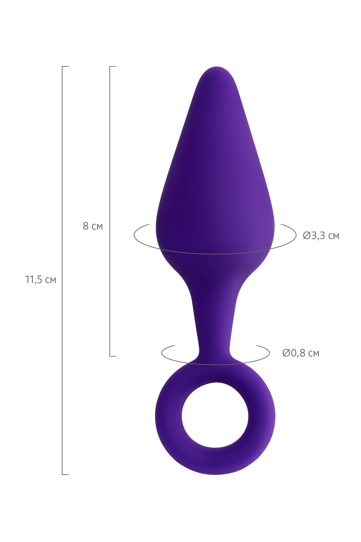 ToDo by Toyfa Bung anal kılıfı, silikon, mor, 11,5 cm, Ø 3,3 cm