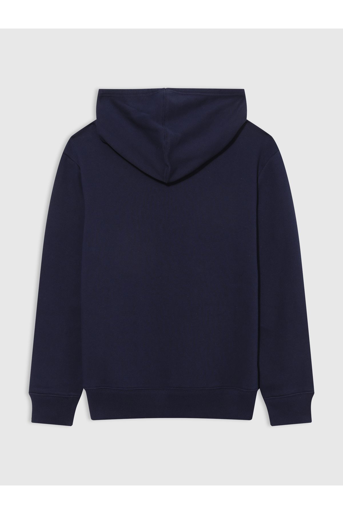 Kadın Lacivert Logo Kapüşonlu Fleece Sweatshirt