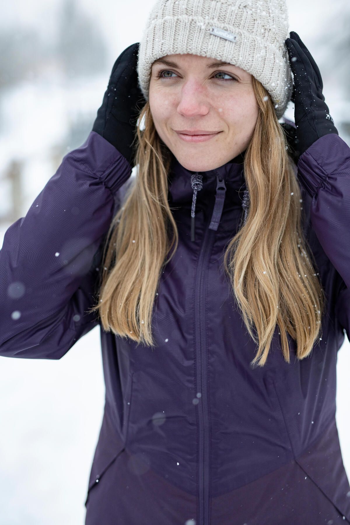 Kadın Su Geçirmez Outdoor Kar Montu / Kışlık Mont - Mor - Sh100 -5°c