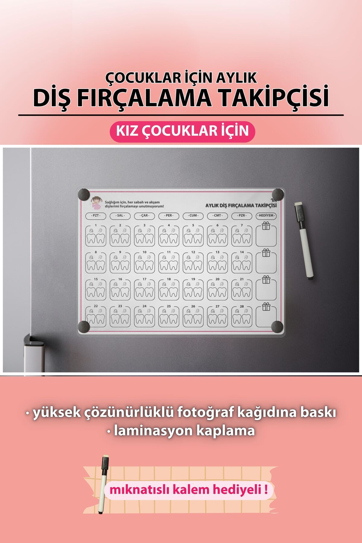 Kız Çocuklar İçin Diş Fırçalama Takipçisi