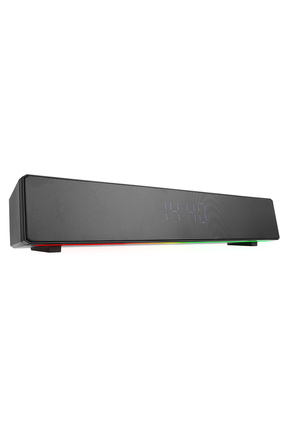 Md-sbt27 Siyah 10w 2400mah Soundbar Mp3 Fm Radyo Led Ekranlı Saatli/ışıklı Bluetooh Hoparlör Image 0