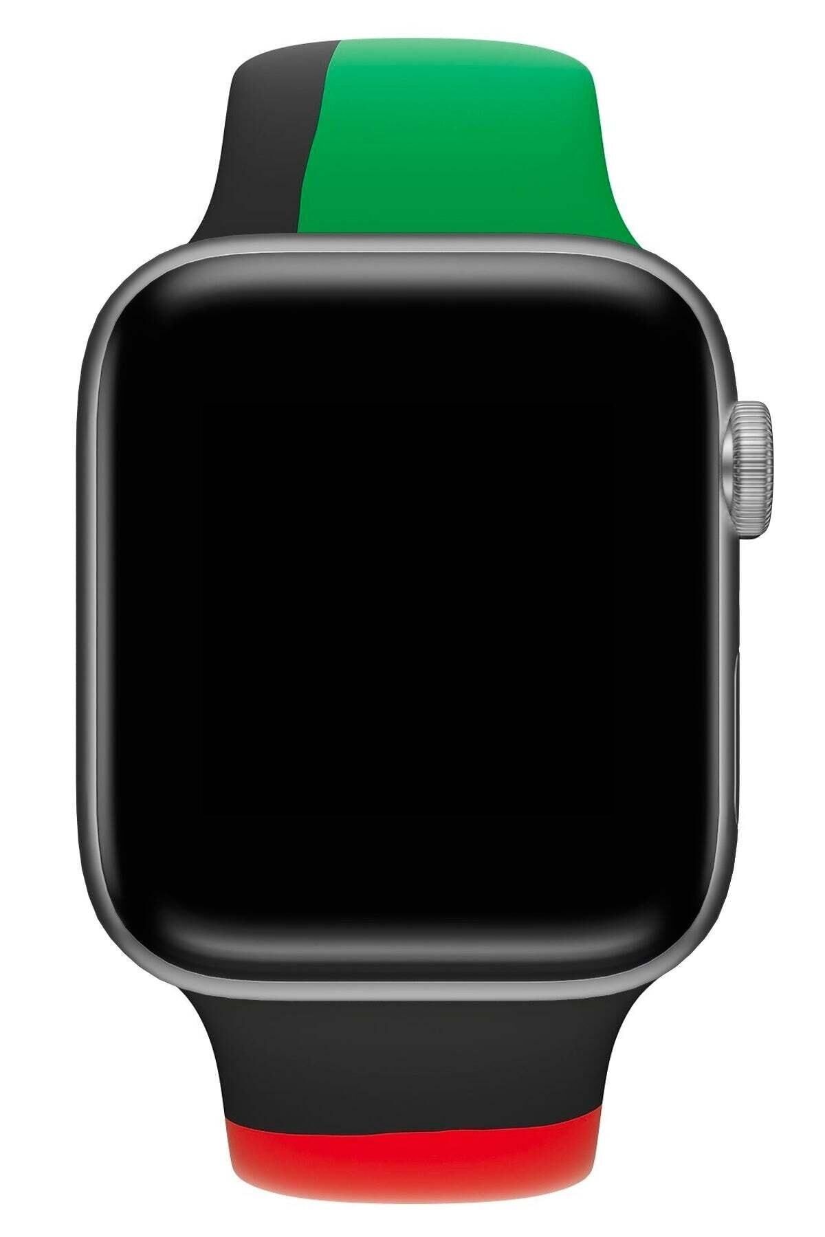 Apple Watch 41/40/38 Mm Series 10/9/8/7/6/5/4/3/se Kordon Kayış Strap Kaliteli Spor Klasik Slikon