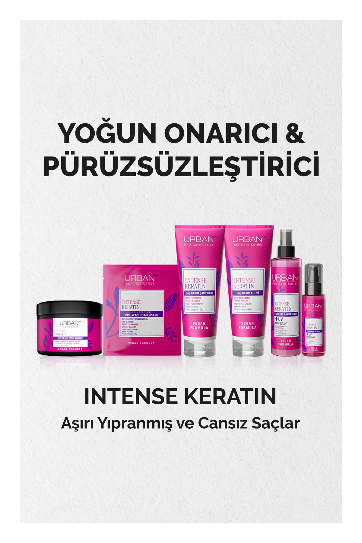 Intense Keratin Aşırı Yıpranmış Cansız Saçlara Özel Sıvı Saç Bakım Kremi-vegan-200 ml