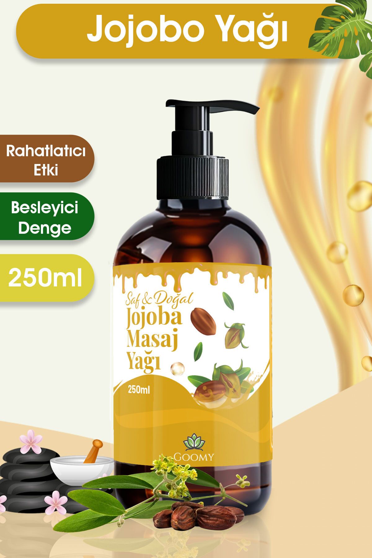 GOOMYDoğal Jojoba Yağı MasajYağı Aromaterapi...