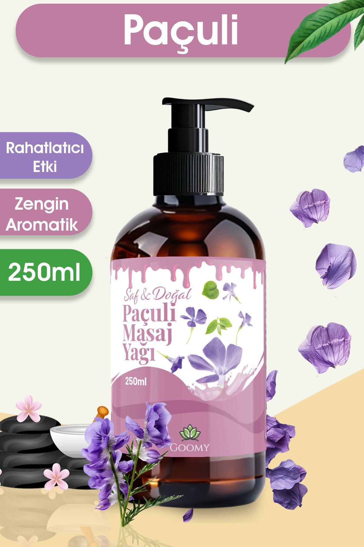 GOOMY Doğal Paçuli Yağı MasajYağı Aromaterapi...