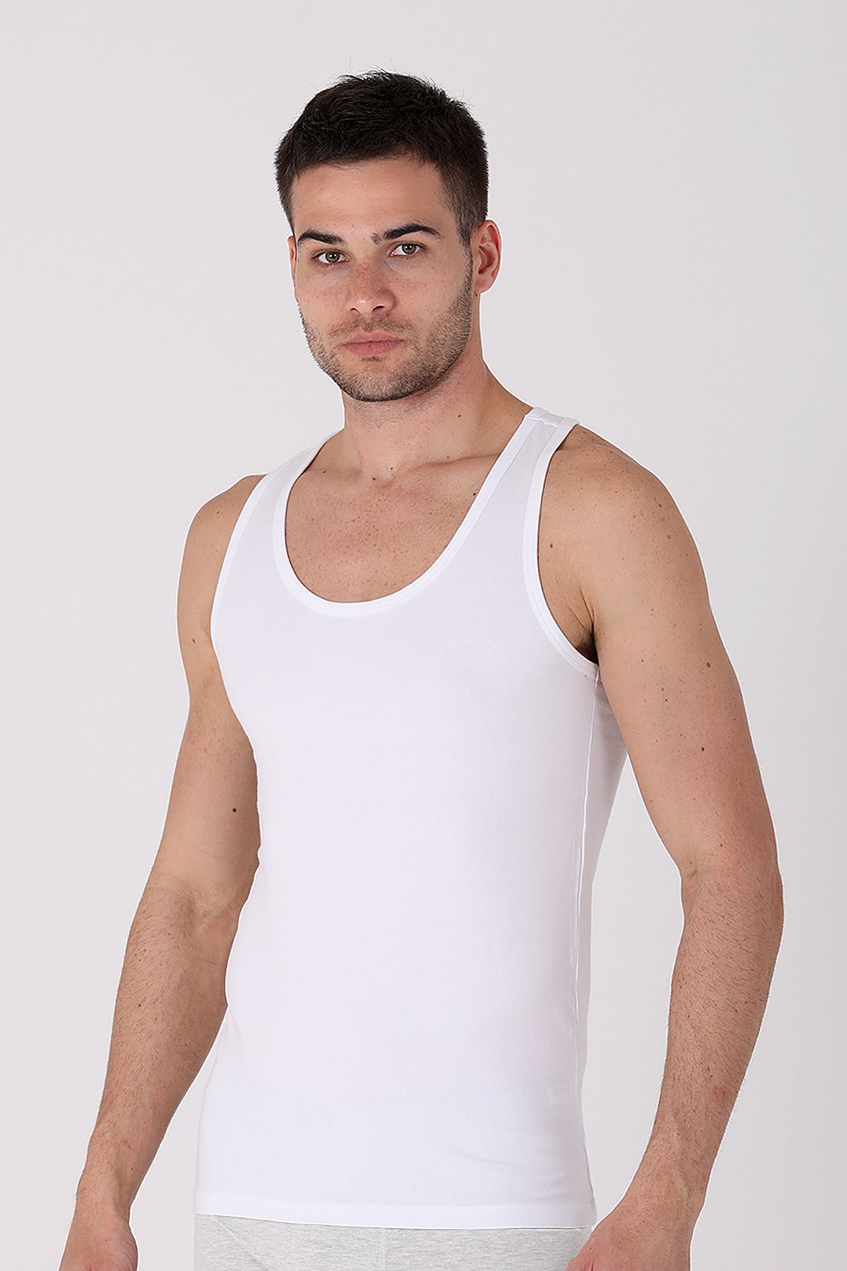 Ds Damat Soft Cotton 2'li Atlet BEYAZ