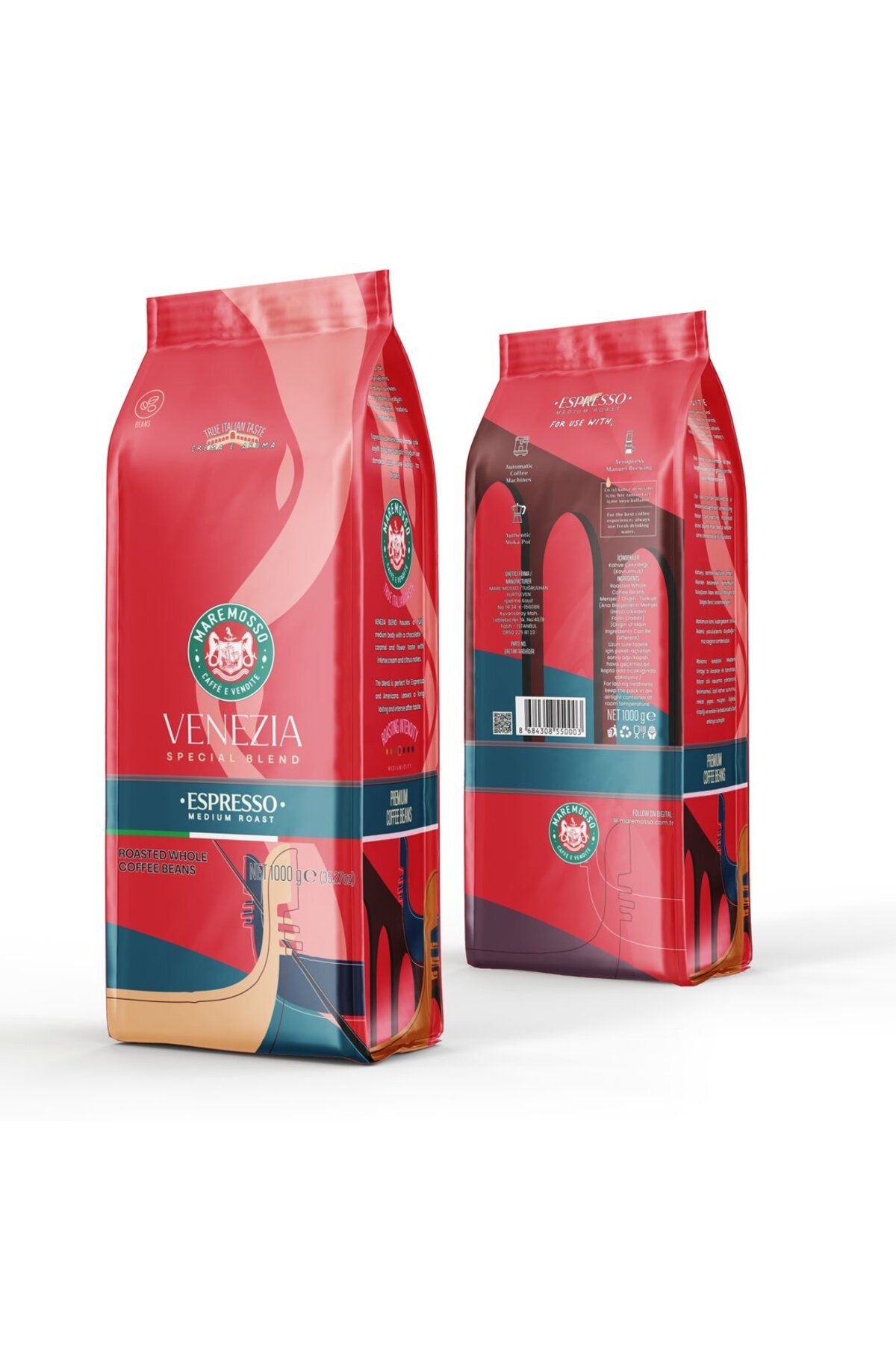 Espresso Venezia Blend ( Çekirdek Veya Öğütülmüş) Kahve 1 Kg.