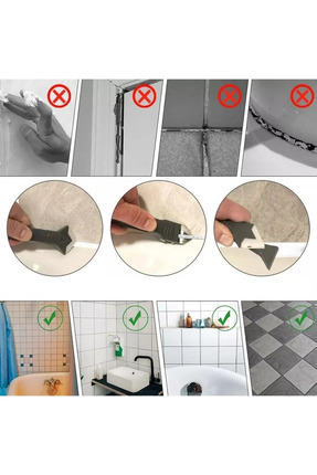 3'ü 1 Arada Fayans Derz Dolgu Kazıyıcı Sıyırıcı Silikon Sökücü Ve Uygulayıcı Aparatı Image 2