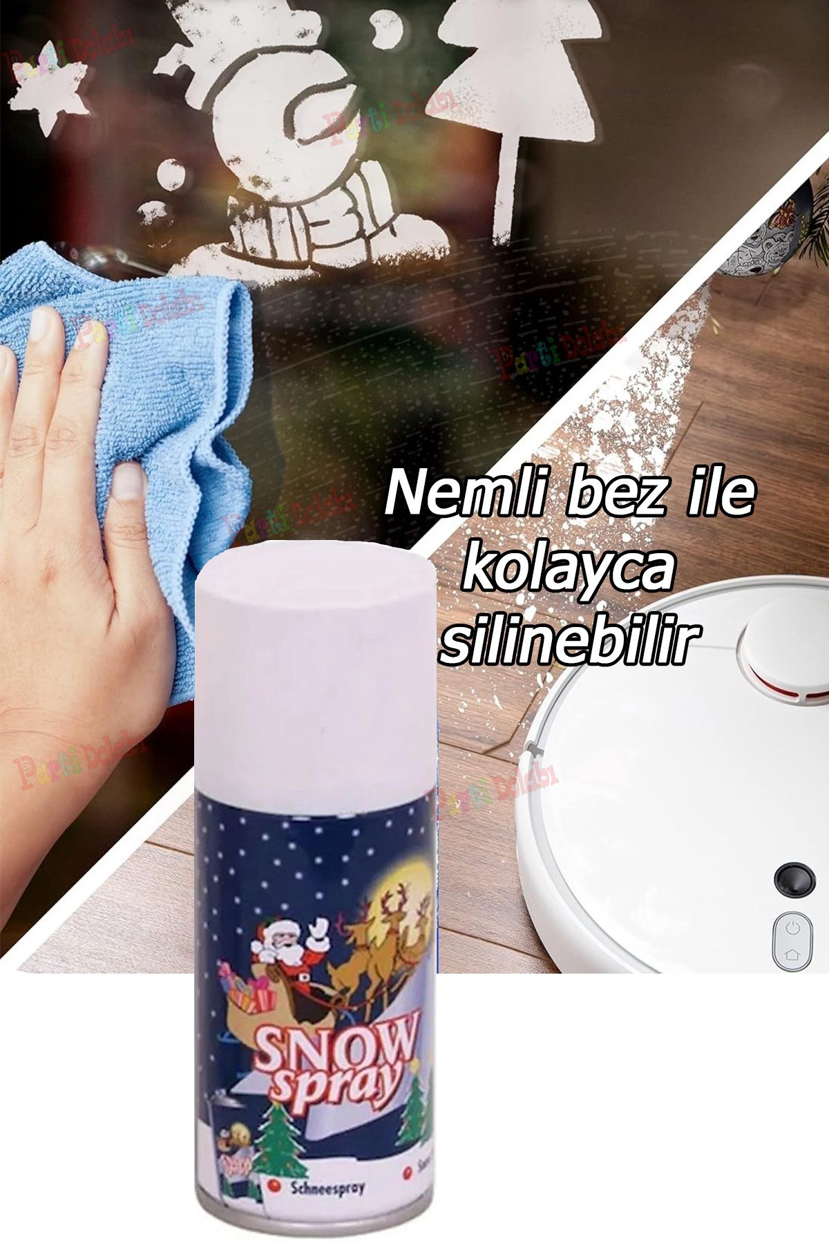 Yılbaşı Kar Spreyi 150 ml (ERİMEYEN, AĞAÇ VE CAM İÇİN KALICI YAZI KAR SPREYİ)