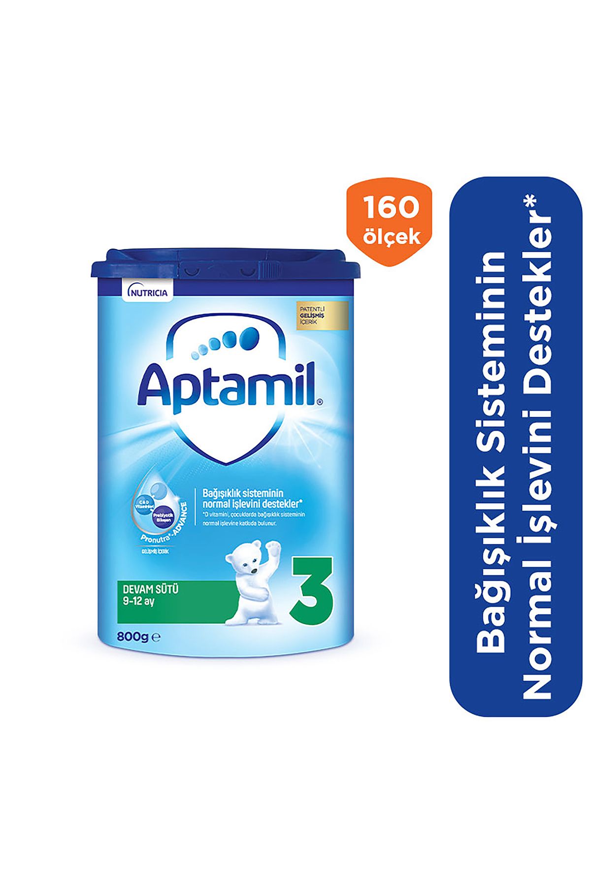 Aptamil3 Devam Sütü 800 G9-12 Ay Akıllı Kutu