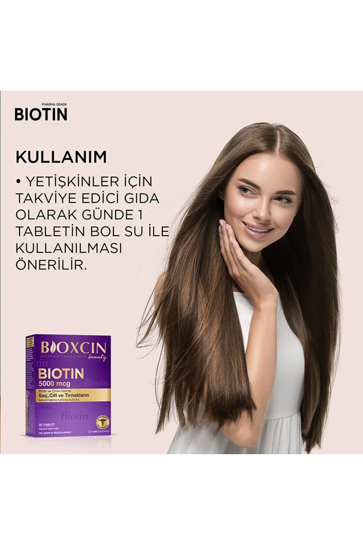 Biotin 5.000 Mcg 30 Tablet - Biotin Çinko 15 Mg Saç Ve Tırnak Vitamini