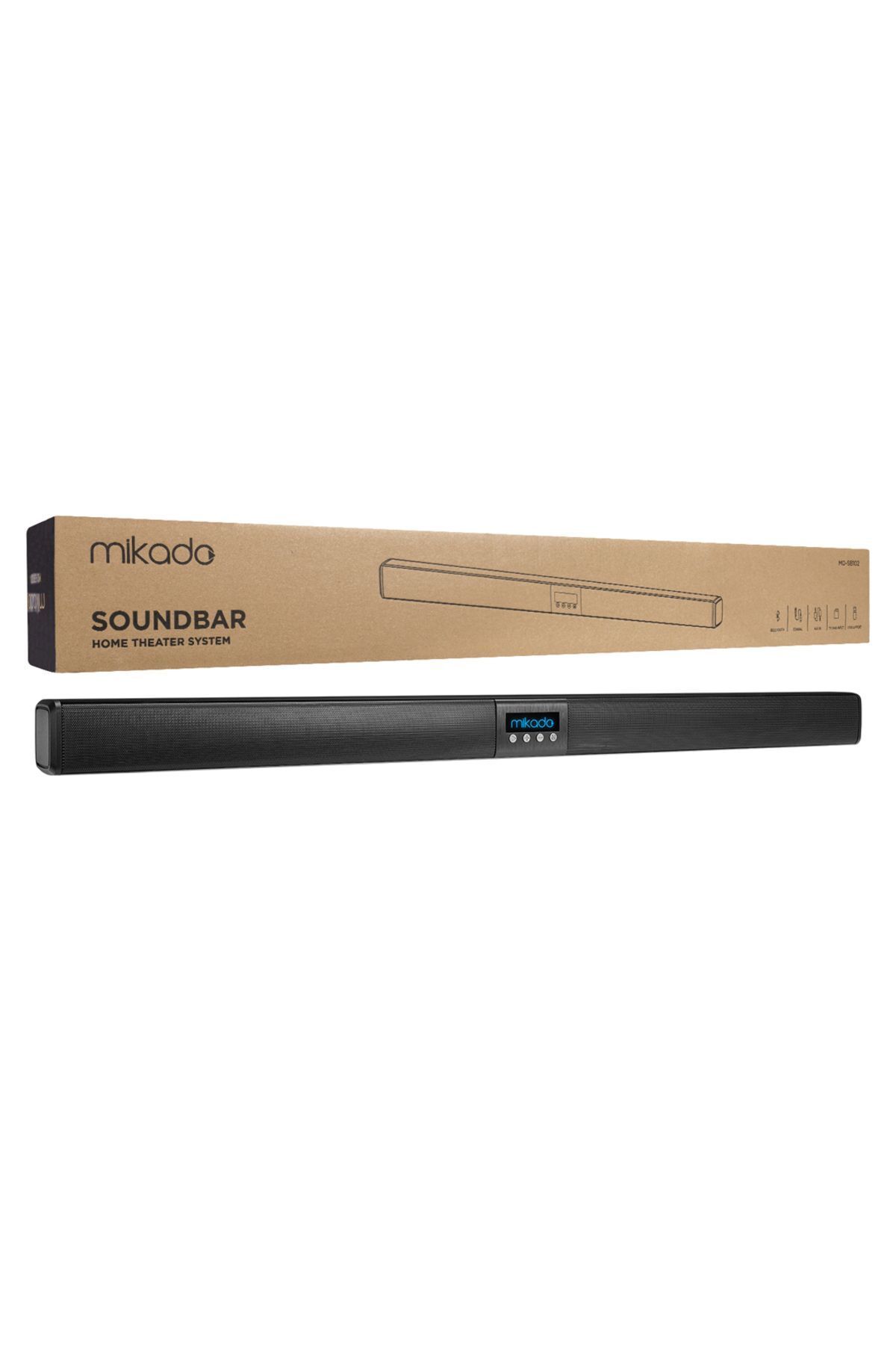 Mikado Md-sb102 Siyah 2x10w12v/1.5a Bt Usb Au...