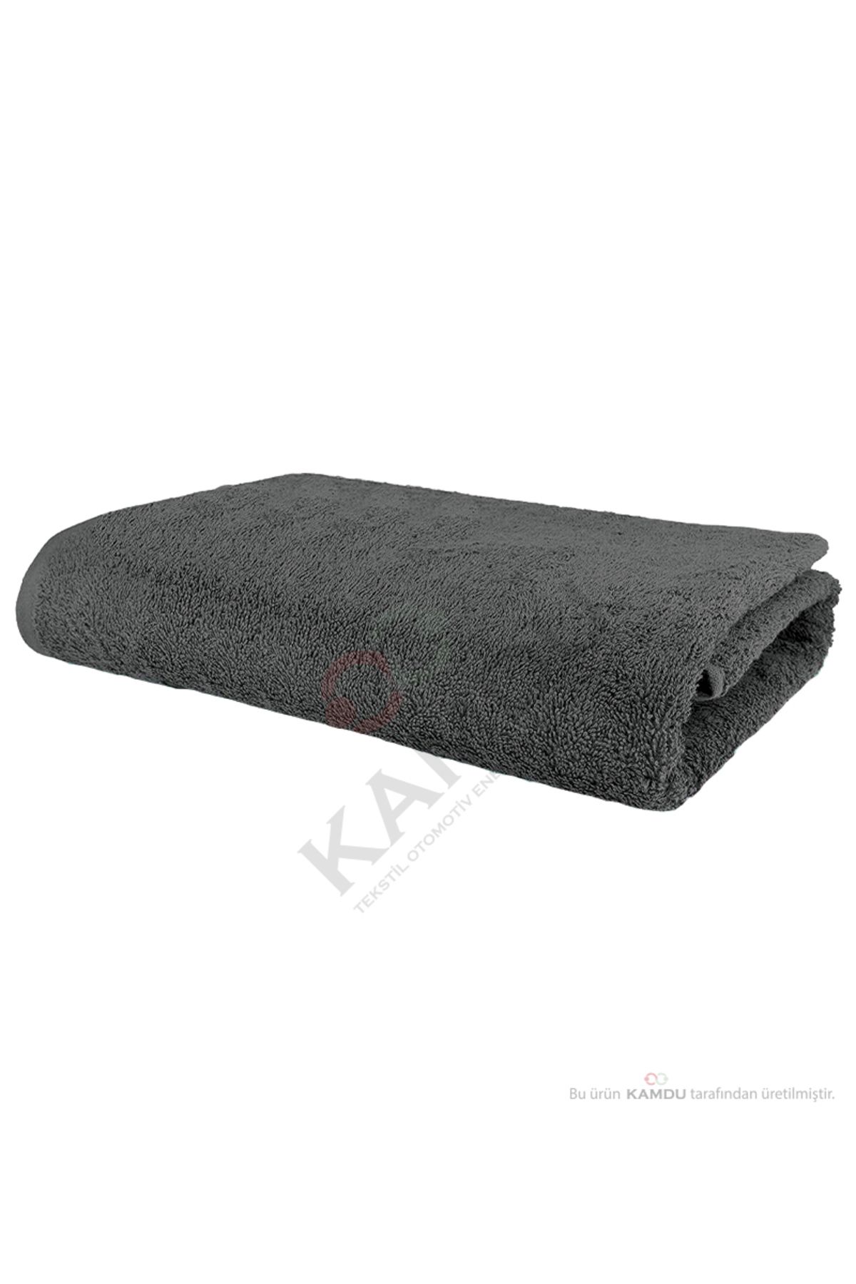 1 Adet 50x90cm Gri Mikrofiber Saç Havlusu, Spor ve Berber Havlusu, Duş Havlusu