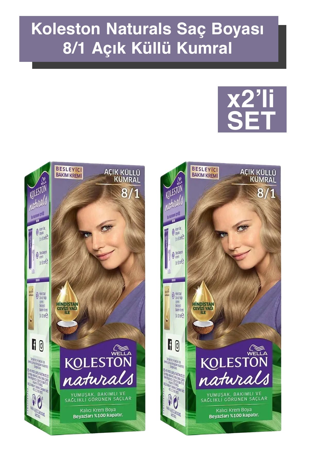 Koleston Naturals Saç Boyası 8/1 Açık Küllü K...