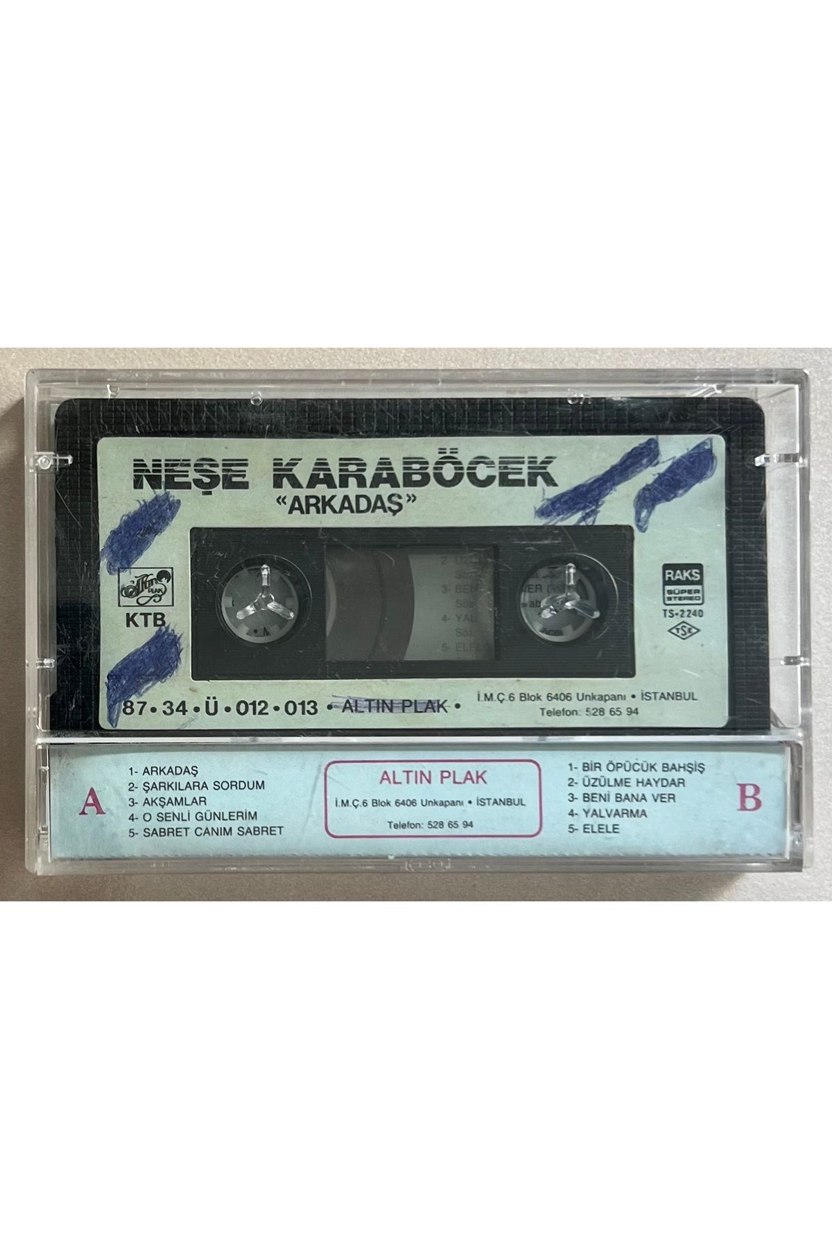 Neşe Karaböcek Arkadaş Kağıt Baskı Kaset (Orjnal Dönem Baskı Kaset)