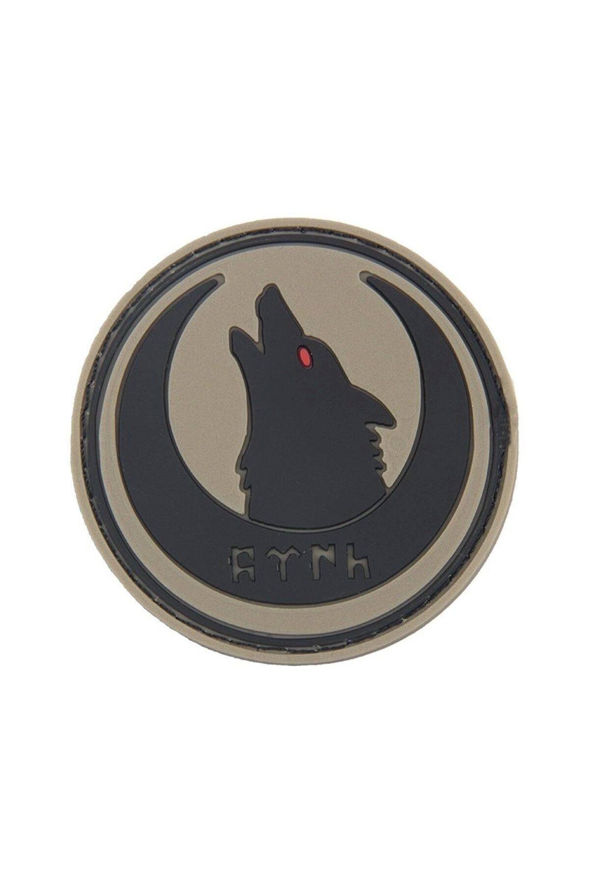 Hilal İçi Kurt Başı Silikon Patch Arma