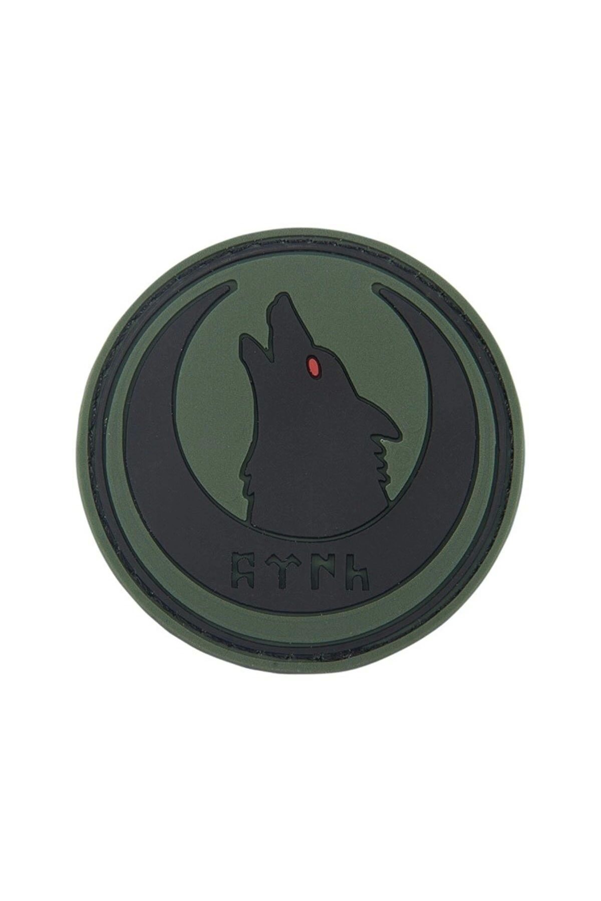 Hilal İçi Kurt Başı Silikon Patch Arma