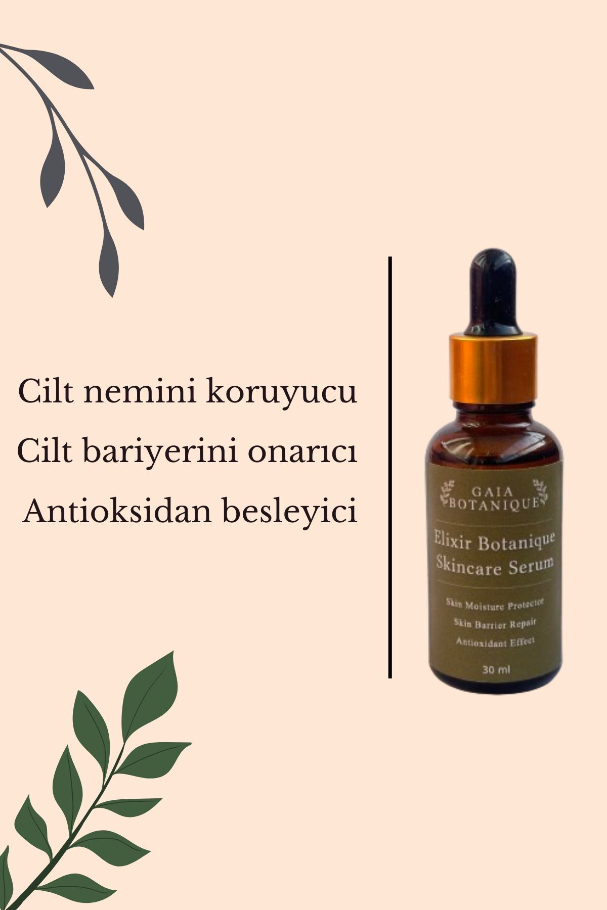 Anti-aging Ve Onarıcı Cilt Bakım Serumu Elixir Botanique Skincare Doğal Fitokozmetik Serum