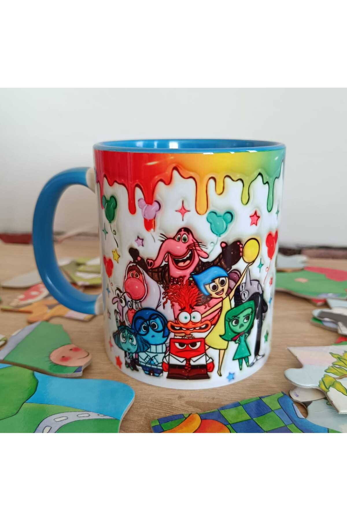 Mugs and love Ters yüz 3Dbaskı büyük boy kupa