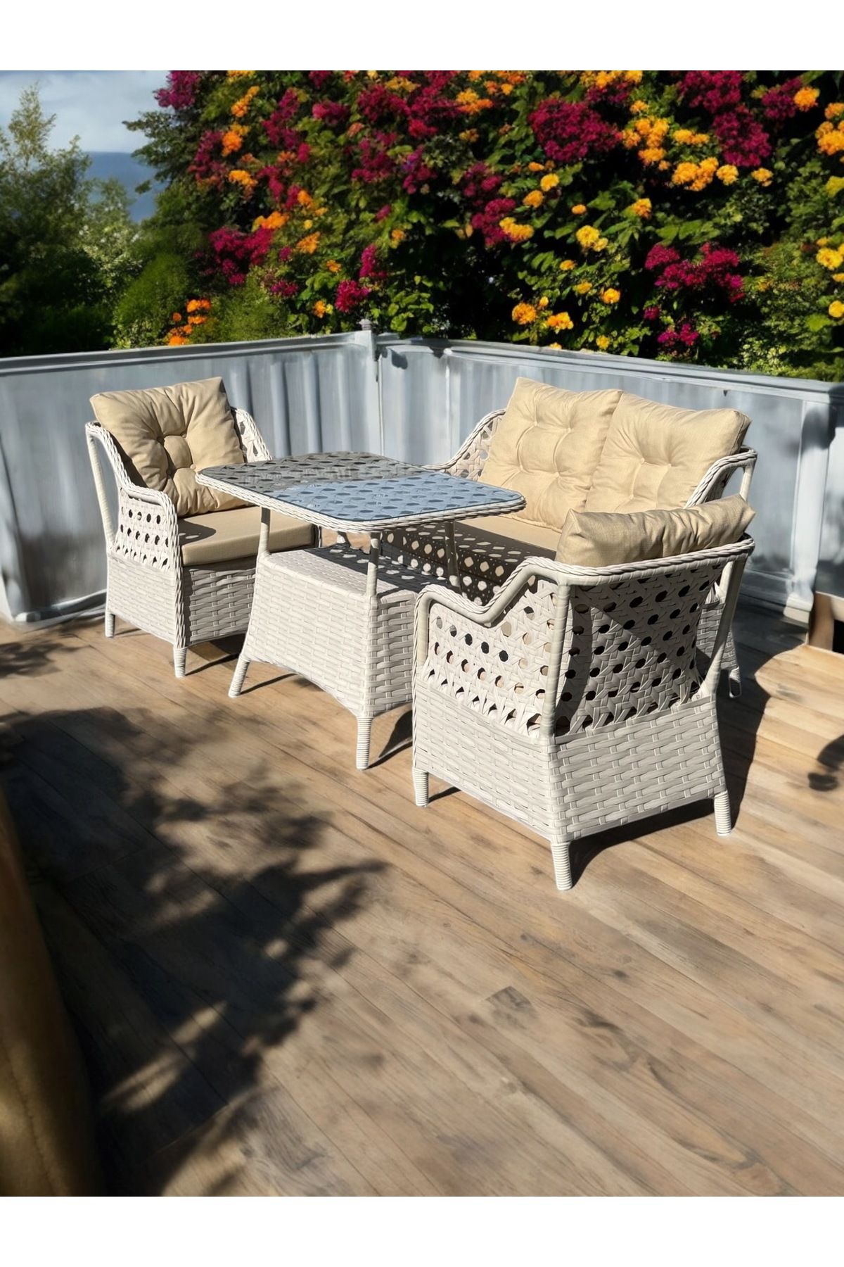 Sasha Premium Rattan Balkon Takımı