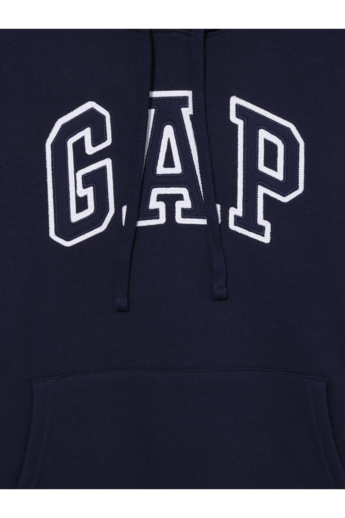 Kadın Lacivert Logo Kapüşonlu Fleece Sweatshirt