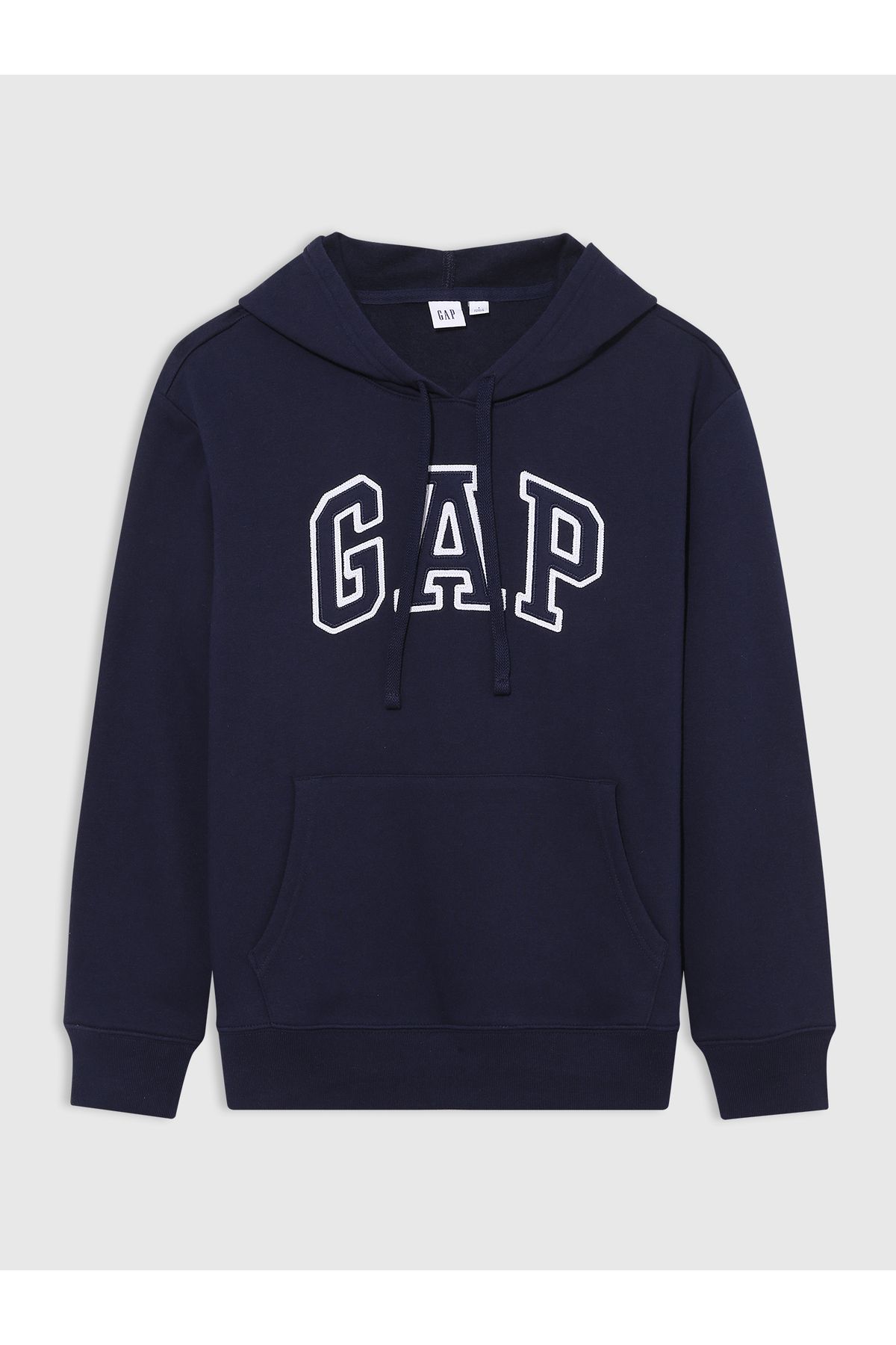 Kadın Lacivert Logo Kapüşonlu Fleece Sweatshirt