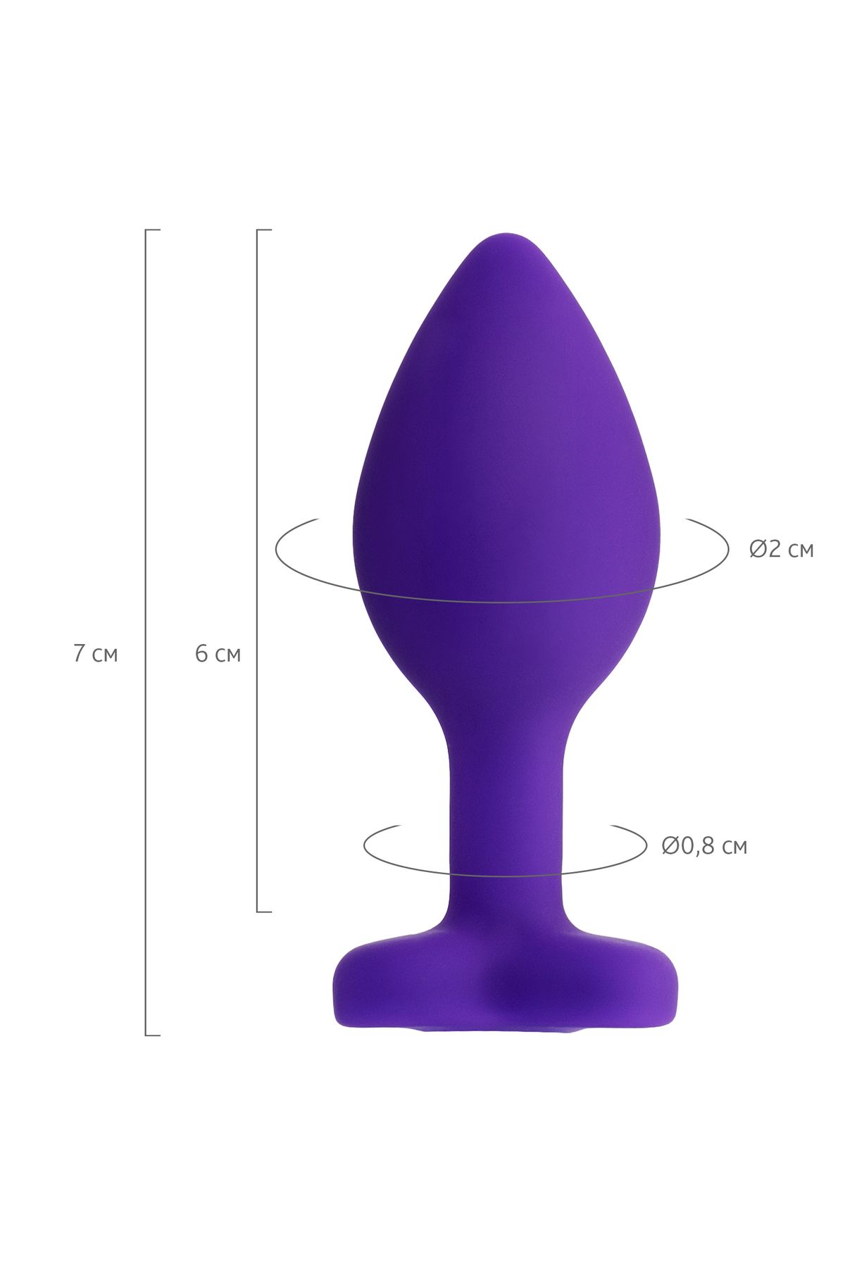 ToDo by Toyfa Diamond Heart anal kılıf, Silikon, mor, 7 cm, Ø 2 cm, 18 g