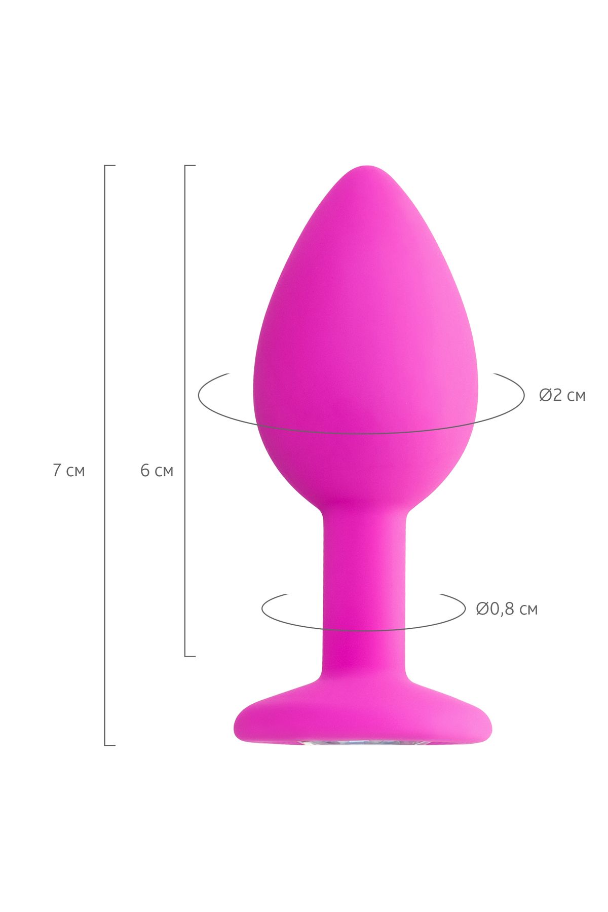 ToDo by Toyfa Brilliant anal kılıf, silikon, pembe, 7 cm, Ø 2 cm, 50 g