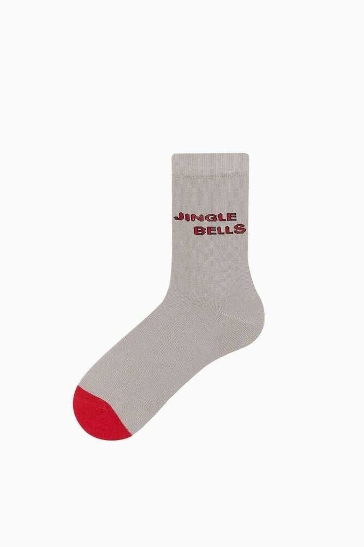 Jingle Bells Yazılı Unisex Yılbaşı Çorap