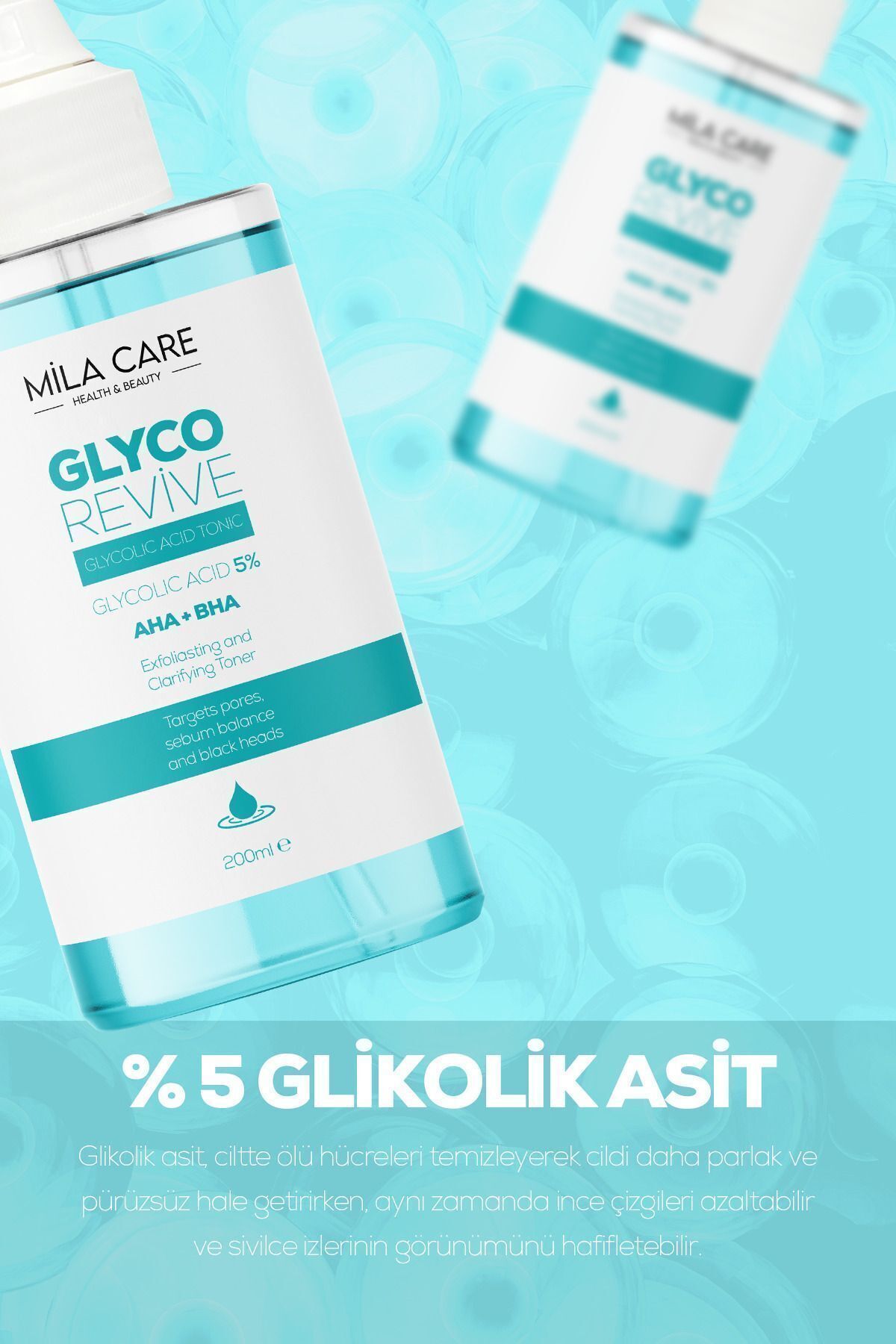 Canlandırıcı Ve Gözenek Sıkılaştırıcı Tüm Ciltler Için Glikolik Asit Tonik 200 Ml