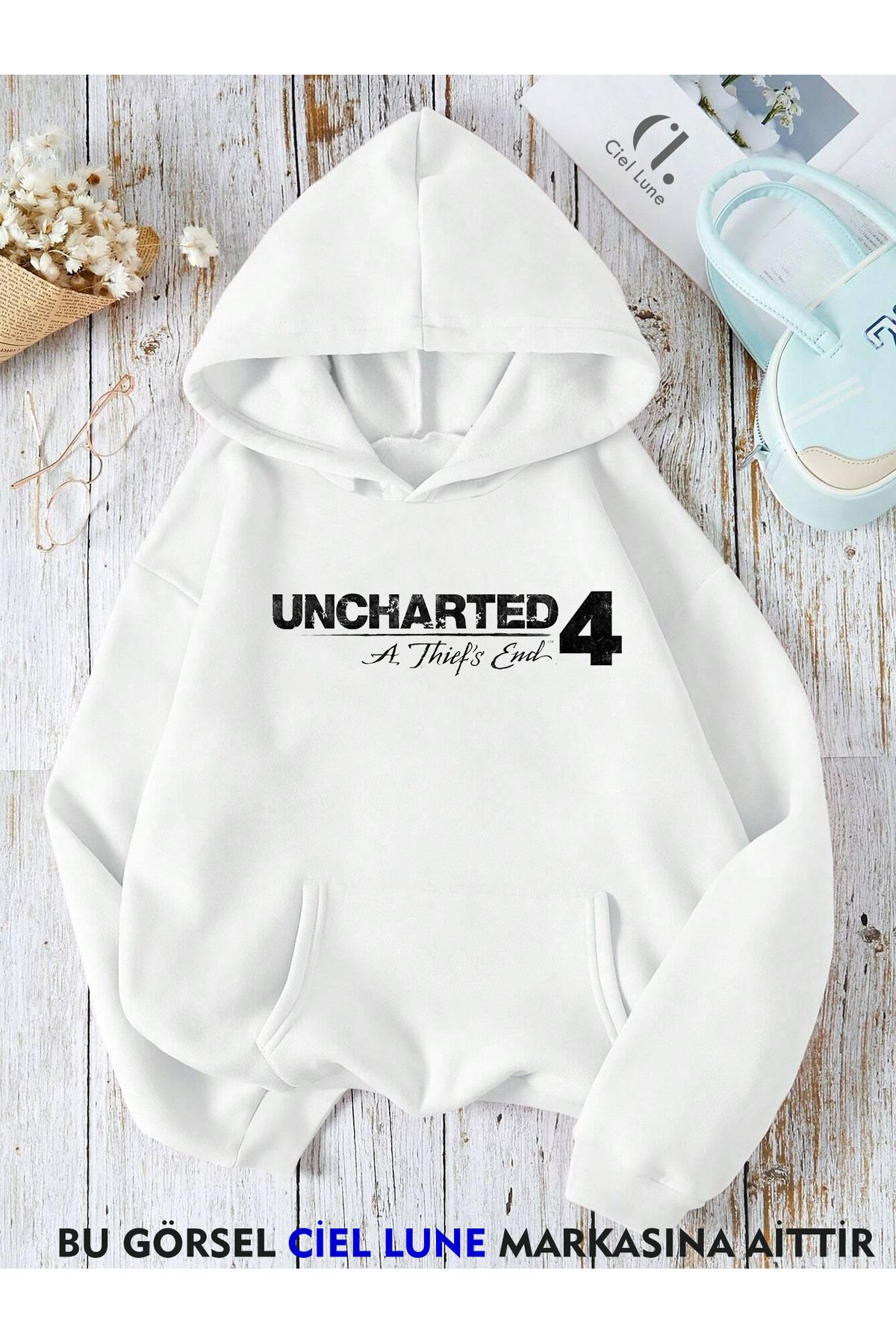 NEVERMIND Unisex Uncharted 4Baskılı Oversize...