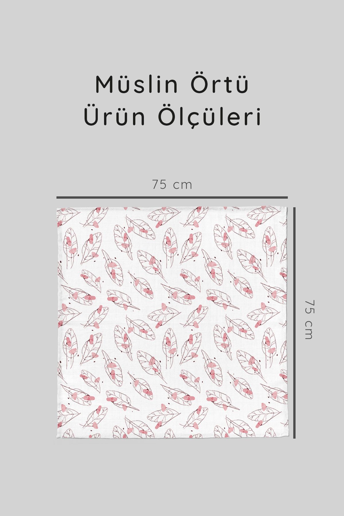 Dijital Baskılı 3'lü Müslin Örtü Seti - 75x75 Cm - Zt5000