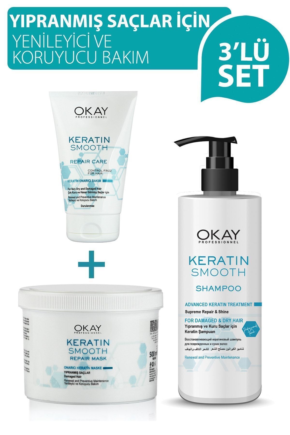 OKAYPROFESSIONNEL KeratinSmooth Şampuan 500 M...