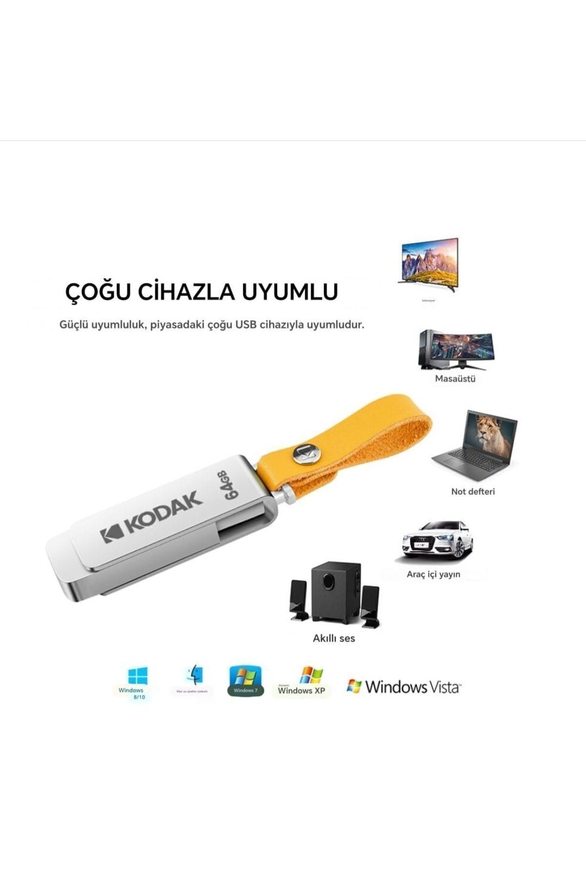 64gb.k133 Yüksek Hızlı Usb Flash Bellek 3.1 Dönüştürücü Hediye Metal Saglam Orginal